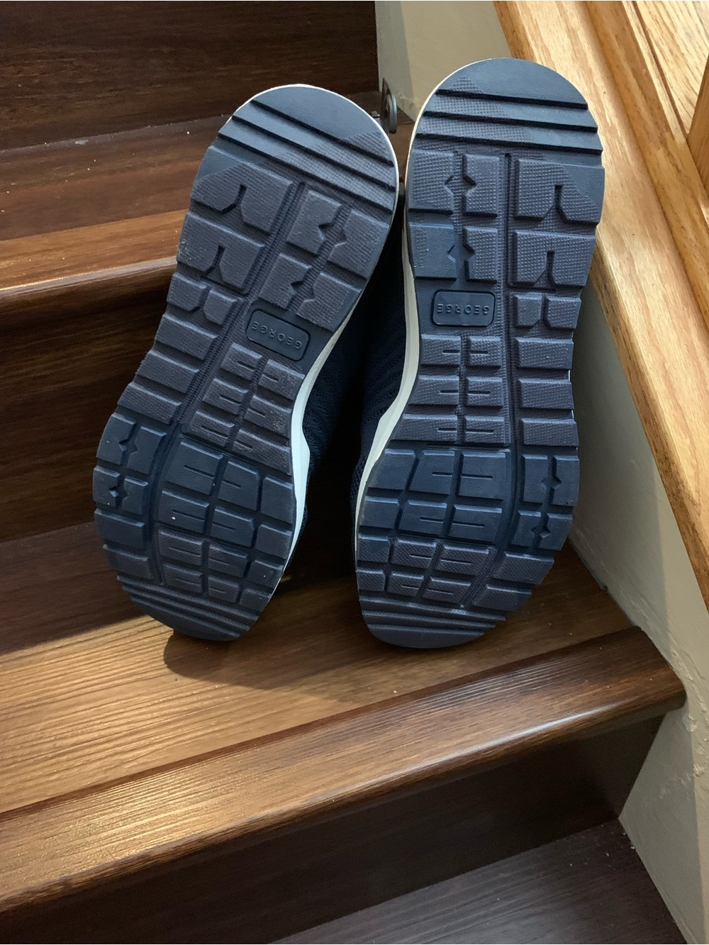 New Men’s George Men's Navy and Orange Athletic Memory Foam Sneakers. Size 13 - Picture 9 of 11